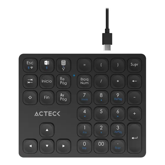 Teclado Numerico Acteck Inalámbrico Multidispositivo Tn480