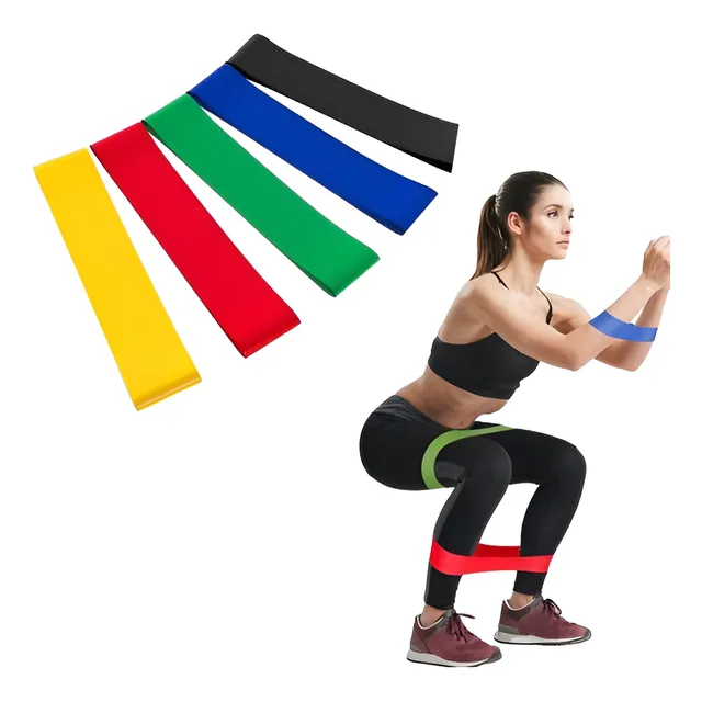 Kit 5 Bandas Ligas Para Hacer Ejercicio Resistencia Piernas