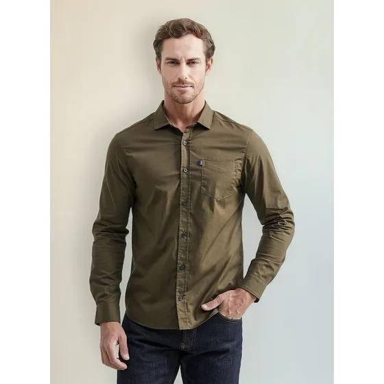 Camisa Slim Fit Chevignon 619f000 Verde Gale
