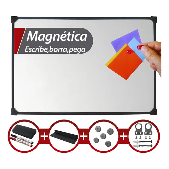Pizarra blanca Magnetica Doggo 80x120Cm Uso intensivo