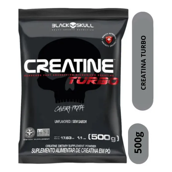 Creatina Turbo Refil 500 g Black Skull