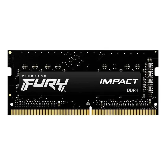 Memoria RAM Sodimm Fury Impact gamer color negro 16GB 1 Kingston KF432S20IB/16 para Notebook