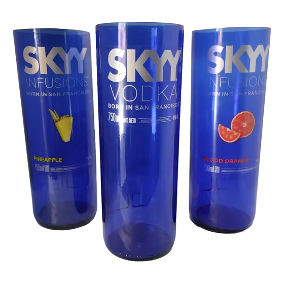 Vaso Skyy De Botella De Vidrio Reciclada Súper Trago Largo