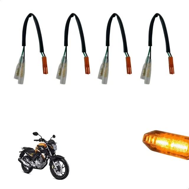  Kit 4 Adaptador Plug Seta De Led Cb Twister Para Cg 160