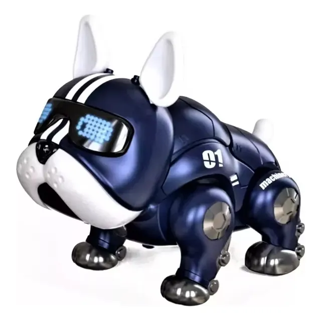 Cachorro Robô Dog Bulldog Cão Interativo Com Som E Luz