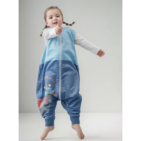 Crianças Sem Mangas Onesie Saco Dormir Super Macio 3-8 Anos