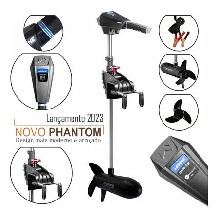 Motor Elétrico Para Barco Marine Sports Phantom 54 Libras 12v