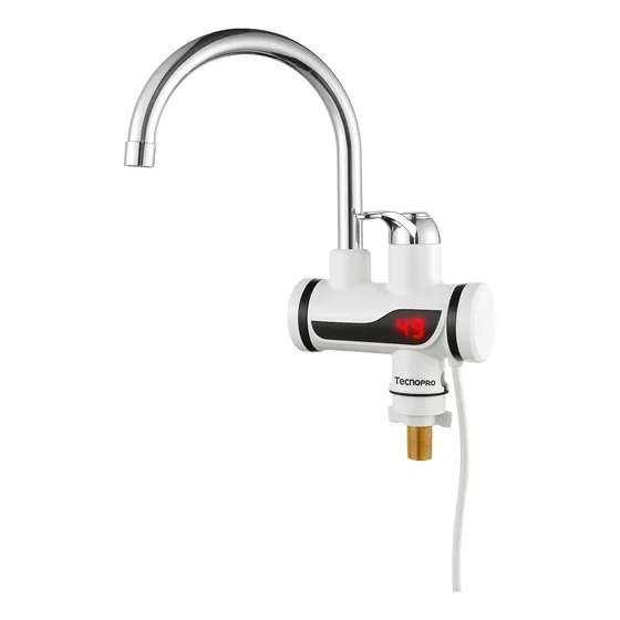 Llave Agua Caliente Eléctrico Lavaplatos Color Blanco