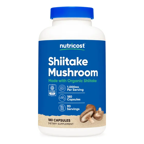 Suplemento Nutricost De Hongos Shiitake Orgánicos 1000 Mg 18