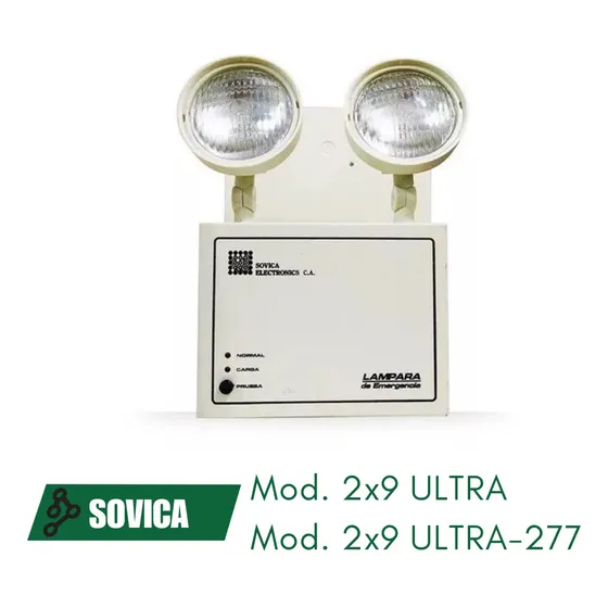 Lámpara De Emergencia Sovica 2x9 Ultra 2 Faros