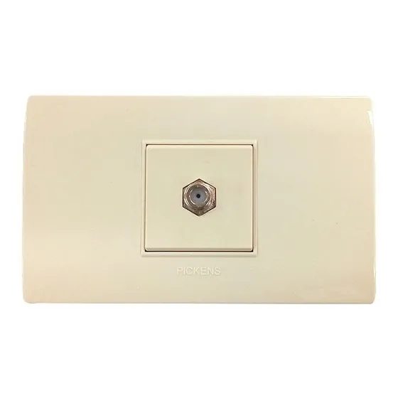 Toma Para Cable Coaxial Tv Beige Pickens Para Empotrar Inter