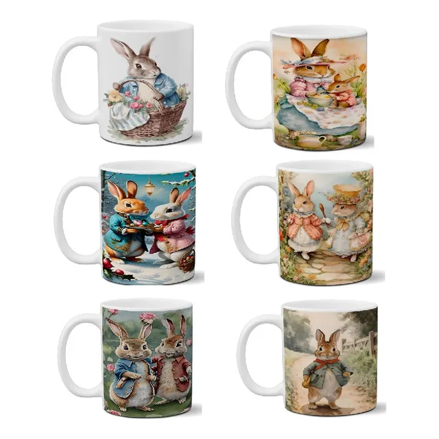 Taza De Cerámica Por 6 Unidades Peter Rabbit Exclusivas