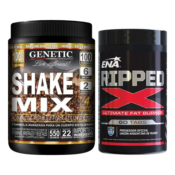 Quemador Ripped Batido Reemplaza Comidas Shake Mix Genetic
