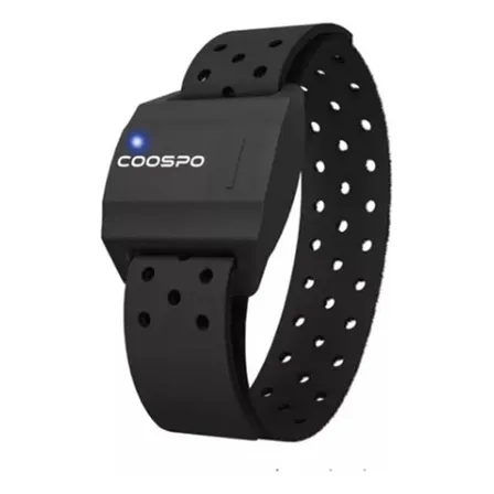 Brazalete Coospo Hw706 con sensor cardíaco, color negro