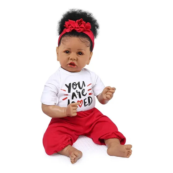 Reborn Baby Doll Ksbd Black Girl 50cm W/ Soft Body For Kids 