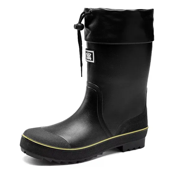 Botas De Lluvia Para Hombres De Goma Pvc Impermeables Casual