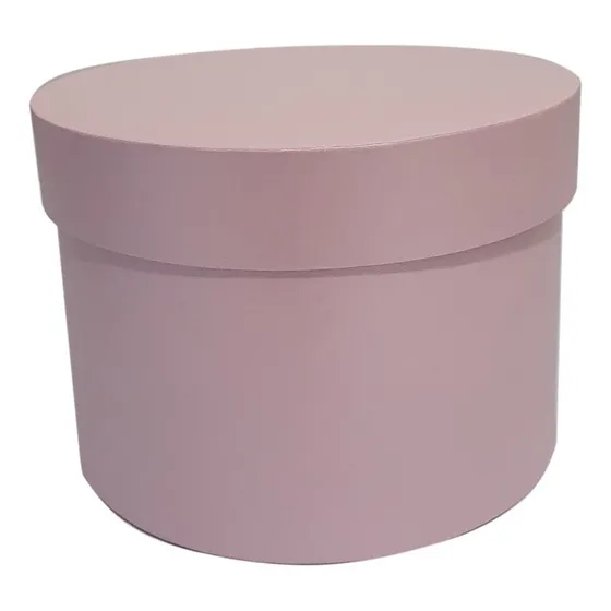 Caixa De Presente Cartonada Redonda Box Flores 15x11 