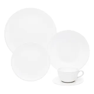 Jogo De Jantar Unni White - 30 Peças - Oxford Cor Branco Jogo De Jantar Unni White - 30 Peças - Oxford Cor Branco