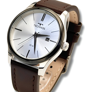 RelĂłgio Technos Masculino Steel Prateado Pulseira Couro RelĂłgio Technos Masculino Steel Prateado Pulseira Couro