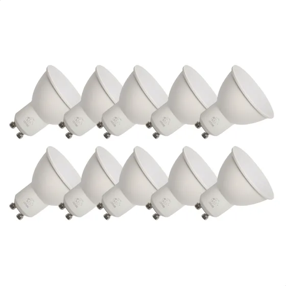 Lampara Foco Dicroica Led 7w Gu10 Luz Fría / Cálida Pack 10