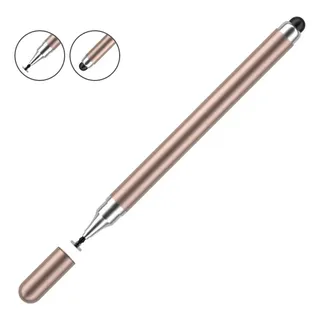 Caneta Touch Screen Stylus Universal 2 Em 1 Tablet Celular Rose Gold
