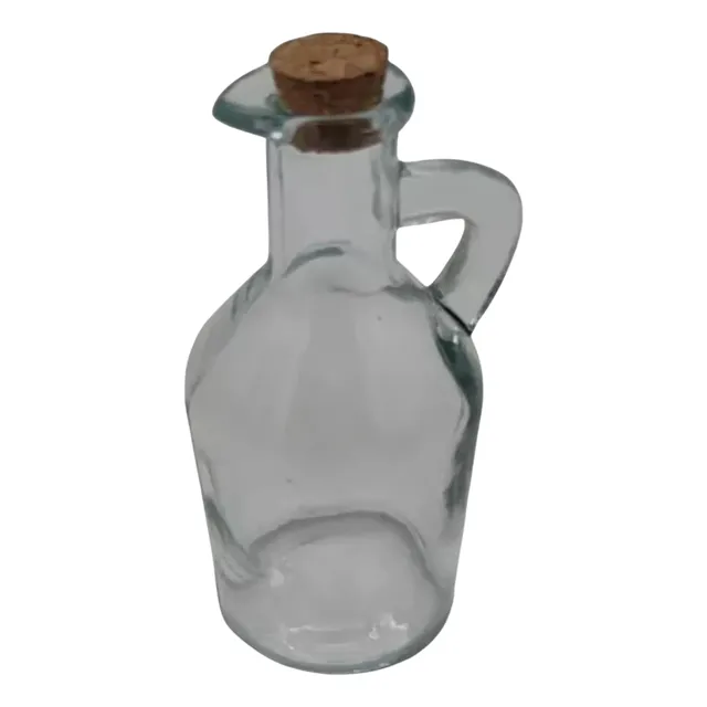 6 Botellita Vidrio Frasco Con Corcho 35cc 6,5 X 3,5cms Lisa