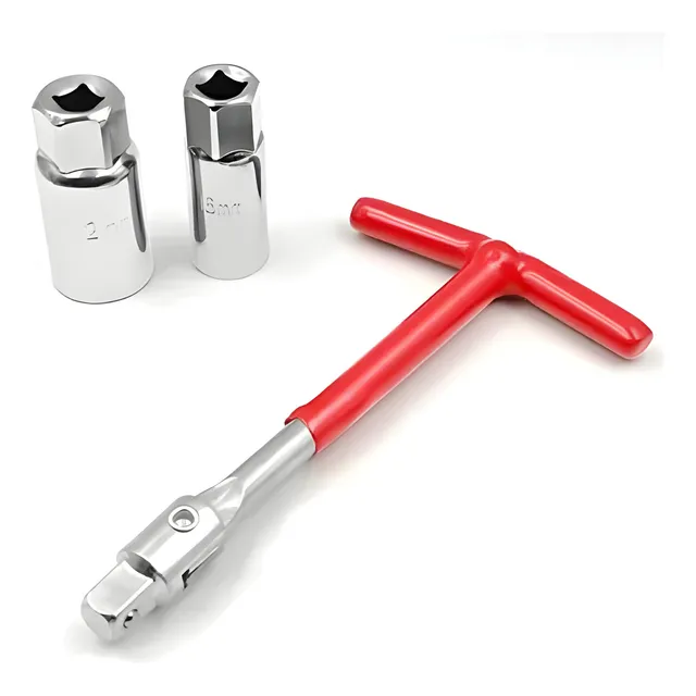 Llave De Vaso Saca Bujías Junta Universal Forma De T