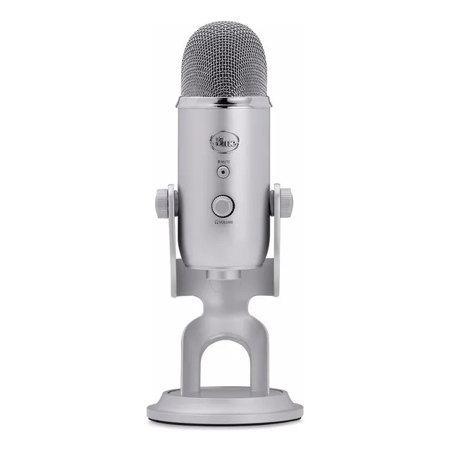 Micrófono Blue Yeti Condensador Omnidireccional color silverS