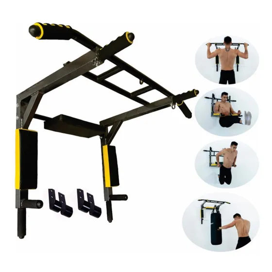 Barra Multifuncional Crossfit Pared 8 En 1 Dominadas Fondos