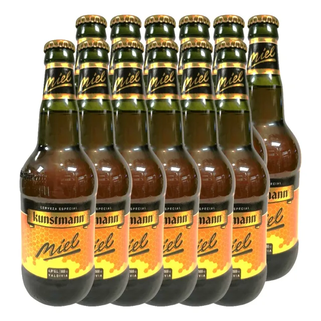 Pack 12 Cervezas Kustmann Miel Botella 500cc