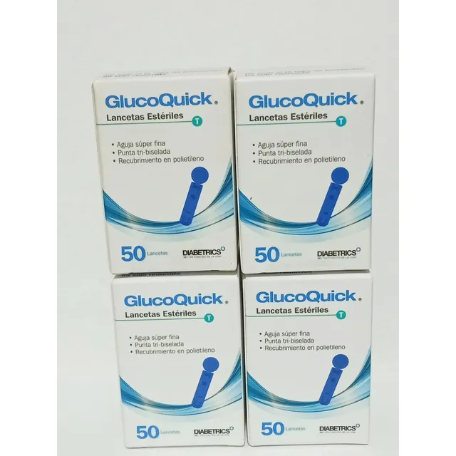 Lancetas Glucoquik 8 Cajas Por 50, Total 400 Lancetas