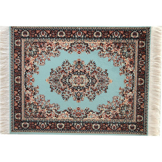 Alfombra De Casa De Muñecas Turquesa, Accesorio De Casa De M Alfombra De Casa De Muñecas Turquesa, Accesorio De Casa De M