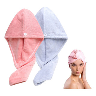 2 Pzas Toallas De Microfibra De Rápido Secado Para Cabello 2 Pzas Toallas De Microfibra De Rápido Secado Para Cabello