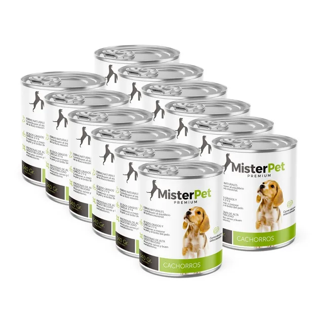Lata Mister Pet Perro Cachorro X 340 Gr Pack X 12 Unidades