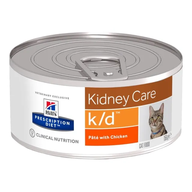 Alimento Hill's Prescription Diet Kidney Care Feline para gato adulto sabor paté con pollo en lata de 156 g