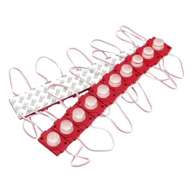 100 Pzas. Modulos Led Rojo 1.5w Con Lupa 