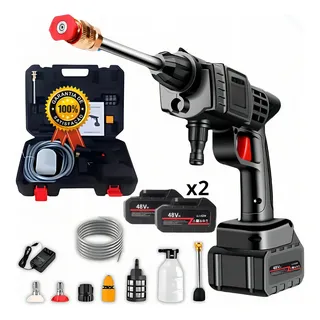 Lavador Alta Pressão Portátil Recarregável Sem Fio Bivolt