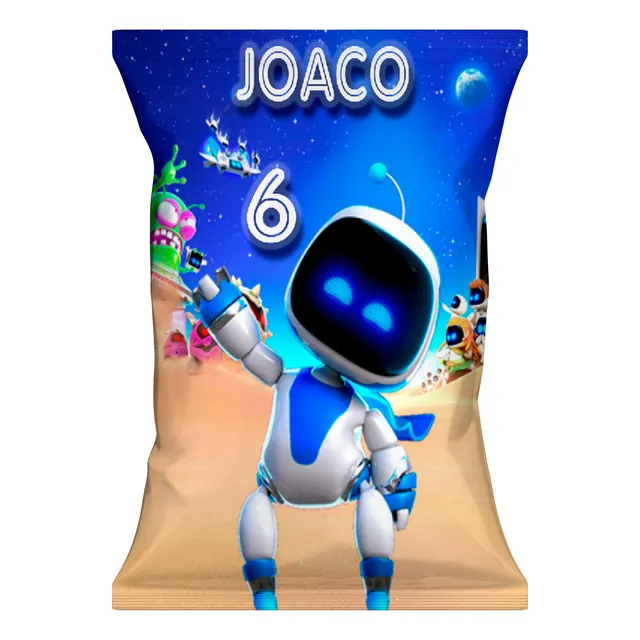 Bolsas Para Sorpresitas Chips Bags Astro Bot 10 Glossy