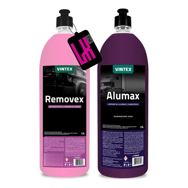 Kit Limpa Alumínio Alumax + Removex Para Chassi Vintex