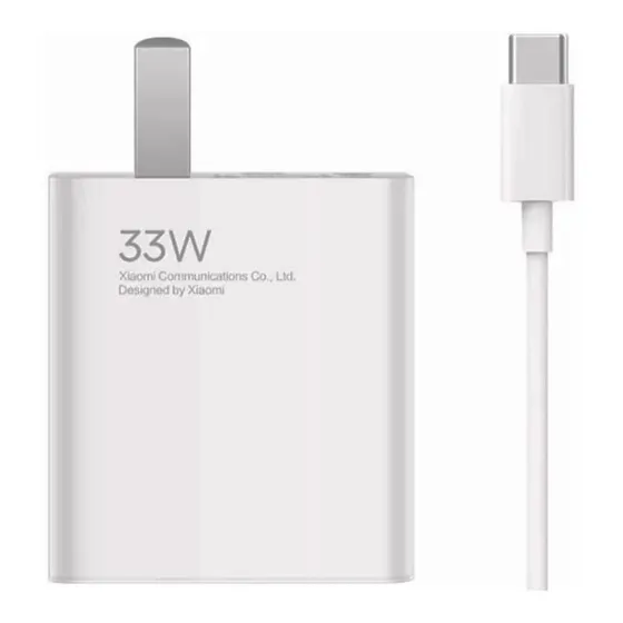 Cargador Xiaomi MDY-11-EX usb-a de pared con cable carga rápida blanco