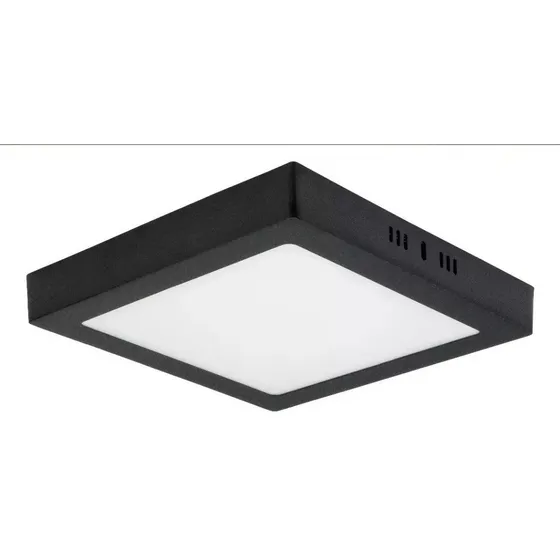 Panel Plafón Cuadrado Negro Macroled 24w Frío 6000k NPC24