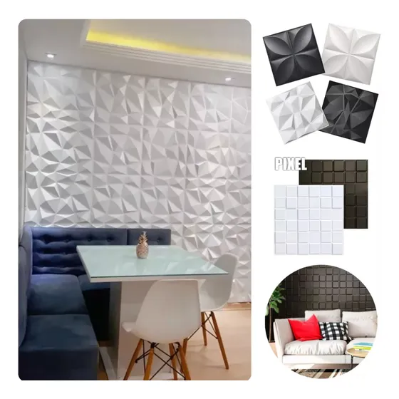 Kit 150 Placas Pvc Papel De Parede Textura 3d Revestimento