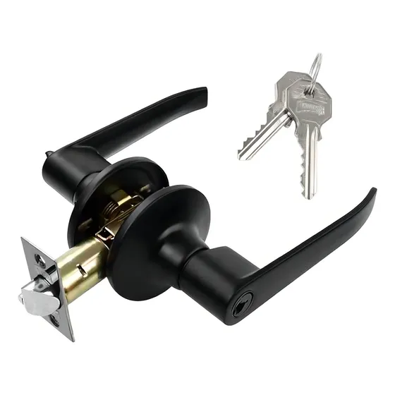 Cerradura De Manija Tubular Recamara Tampico Phillips Mx5967 Color Negro