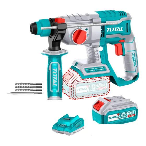 Rotomartillo 20v 2j, S/ Carbones, 1 Baterías 4ah | Total 