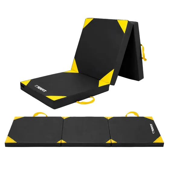 Colchoneta Deportiva Triple Overfit 50 Mm Ejercicios Abdominales Plegable Impermeable Oxford 180 X 60 X 5 Cm