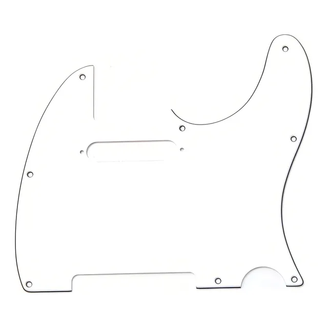 Fender Pickguard Telecaster American Standard Blanco 3 Capas Diseño Liso