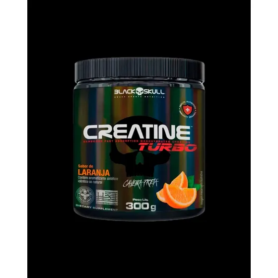 Suplemento em Pó Black Skull Caveira Preta Turbo Laranja em Pote 300g