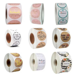 Rollo Con 500 Pegatinas Autoadheribles Para Decoracion Rollo Con 500 Pegatinas Autoadheribles Para Decoracion