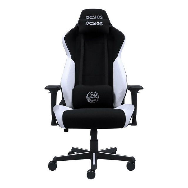 Cadeira De Escritório Pcyes Mad Racer V8 Turbo Gamer ErgonÎmica Preta E Branca Com Estofado De Poliéster Cadeira De Escritório Pcyes Mad Racer V8 Turbo Gamer ErgonÎmica Preta E Branca Com Estofado De Poliéster