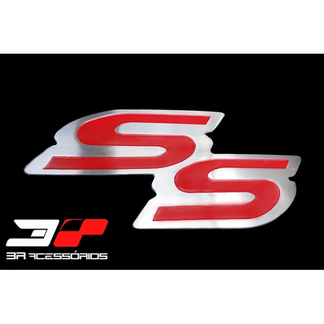 Emblema Ss Porta Astra Corsa Meriva Ss Super Sport Aço Inox